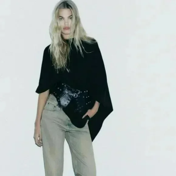 ZARA STUDDED 100% COW LEATHER CUMMERBUND ZARA STUDDED 100% COW LEATHER CUMMERBUND Belts main image 2
